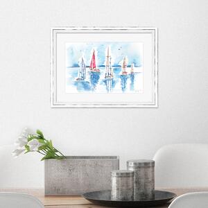 The Art Group Yachts Framed Print MultiColoured