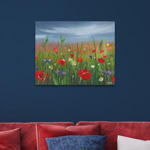 The Art Group Poppies Canvas MultiColoured