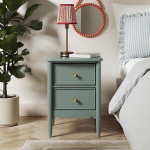Remi 2 Drawer Bedside Table Green