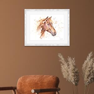 The Art Group Glorious Horse Framed Print Brown