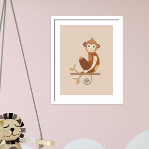 Monkey Framed Print MultiColoured