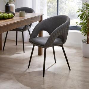 Dillon Dining Chair, Faux Leather Faux Leather Grey