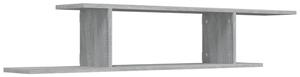 Wall-Mounted TV Shelf Grey Sonoma 125x18x23 cm Engineered Wood