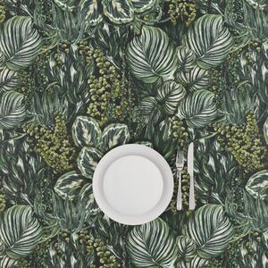By the Metre Green Living Wall Oil Cloth Green