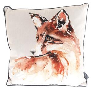Meg Hawkins Fox Cushion Grey