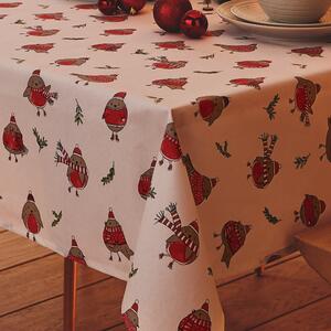 Catherine Lansfield Robins Table Cloth Red