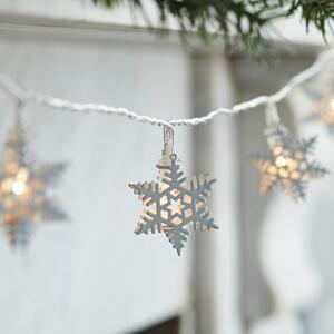 20 Warm White Snowflake Fairy Lights