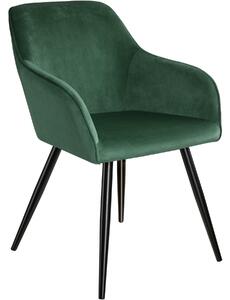 403657 chair marilyn with armrests - dark green / black