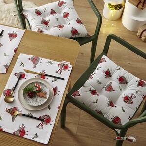 Catherine Lansfield Set of 2 Robins Seat Pads Red