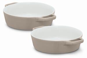Nattura Set of 2 Round Baking Dishes BEIGE
