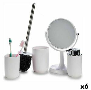 Bath Set Berilo CN-B6369-W White polypropylene 4 Pieces (6 Units)