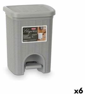 Rubbish bin Stefanplast 30132 Light grey Plastic 6 L (6 Units)