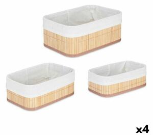 Set of Stackable Organising Boxes Kipit BA1317-437 31 x 12 x 21 cm 4 Units