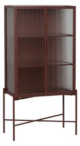 Display Cabinet With Double Glass Doors Tile Crystal Iron 52 x 33 x 90 cm