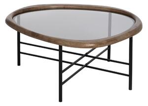 Centre Table Black Natural Crystal Iron Rubber wood 76 x 81 x 38 cm