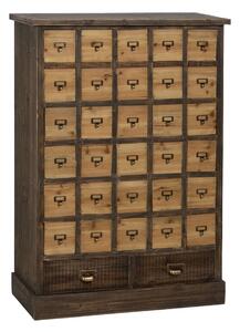 Chest of drawers Beige Grey Fir wood MDF Wood 80,5 x 35 x 115 cm