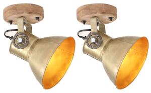 Industrial Wall/Ceiling Lamps 2 pcs Brass 20x25 cm E27