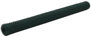 Chicken Wire Fence Steel with PVC Coating 25x1.5 m Green