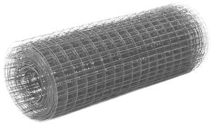 Chicken Wire Fence Steel with PVC Coating 10x0.5 m Grey