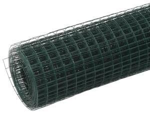Chicken Wire Fence Steel with PVC Coating 10x1.5 m Green