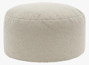 Cloud Round Boucle Pouffe in Cream