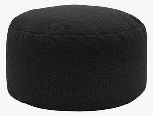 Cloud Round Boucle Pouffe in Charcoal