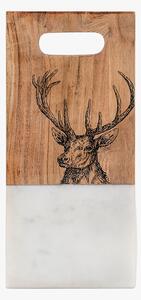 Wildwood Stag Marble Board in White