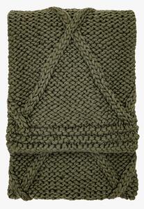 Dorma Cable Knit Throw in Olive