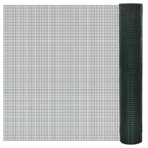 Chicken Wire Fence Galvanised with PVC Coating 10x1 m Green