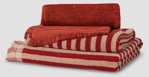 Sandstone Red Cotton Towel Bundle | Hand Towel x Facecloth x Bath Towel | Piglet in Bed