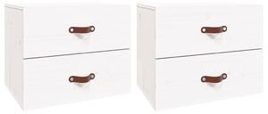 Wall-mounted Bedside Cabinets 2 pcs White 50x36x40 cm