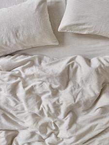 Oatmeal Stripe Linen Blend Duvet Cover | Single | Piglet in Bed
