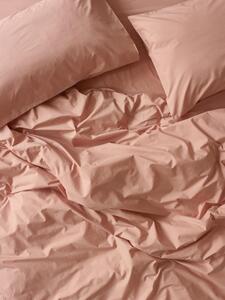 Blush Pink Washed Cotton Percale Duvet Cover | Super King | Piglet in Bed