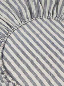 Atlantic Pembroke Stripe Linen Blend Fitted Sheet | Single | Piglet in Bed