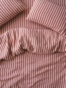 Rhubarb & Rose Pembroke Stripe Linen Blend Duvet Cover | Single | Piglet in Bed