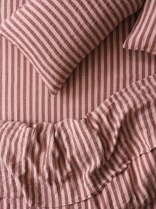 Rhubarb & Rose Pembroke Stripe Linen Blend Fitted Sheet | Single | Piglet in Bed