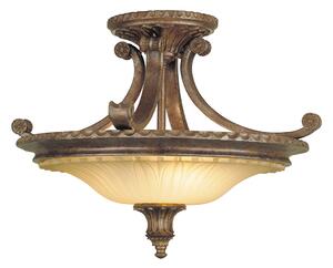FE/STIRLINGCASSF Stirling Castle Semi Flush Ceiling Light in British Bronze