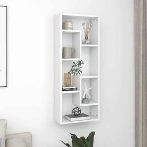 Aponka 36cm Wooden Wall Shelving Unit With 6 Shelves - White
