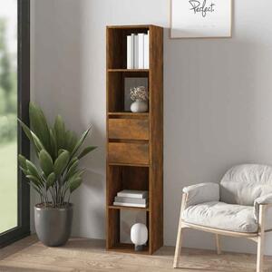 Sayreville Wooden Bathroom Cabinet With 2 Drawers - Smoked Oak