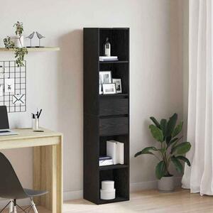 Sayreville Wooden Bathroom Cabinet With 2 Drawers - Black Oak