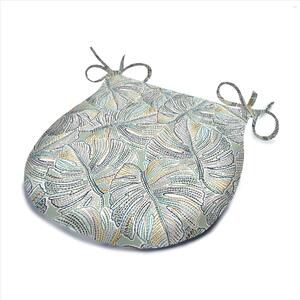 Summer D Shaped Back Outdoor Seat Pad Monstera