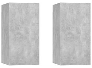 TV Cabinets 2 pcs Concrete Grey 30.5x30x60 cm Engineered Wood