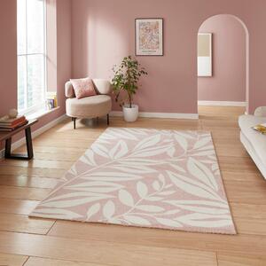 Catherine Lansfield Sorral Leaves Botanical Rug Rose