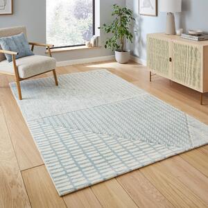 Catherine Lansfield Larsson Modern Abstract Rug Blue