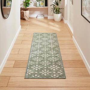 Coral H1062 Digitally Printed Runner Green