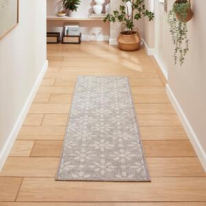 Coral H1062 Digitally Printed Runner Light Grey