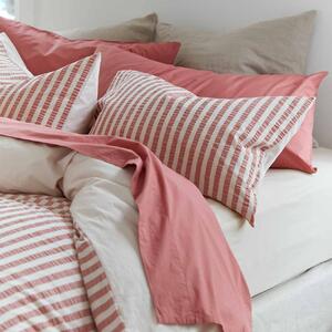 Piglet Desert Sand Seersucker Stripe Cotton Pillowcases (Pair) Size Standard