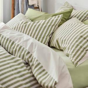 Piglet Pear Seersucker Stripe Cotton Pillowcases (Pair) Size Standard
