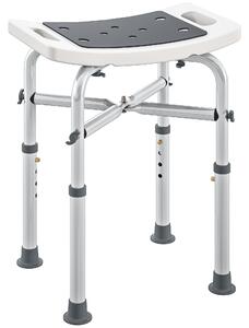 HOMCOM 44-51.5cm Aluminium Frame Shower/Bath Stool - Grey