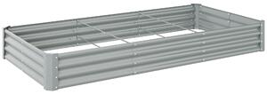 Outsunny 240 x 120cm Galvanised Steel Open Planter - Silver